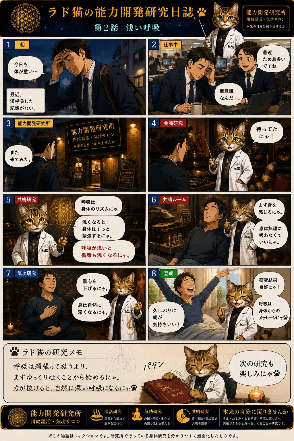 ラド猫の能力開発研究日誌 第2話 浅い呼吸