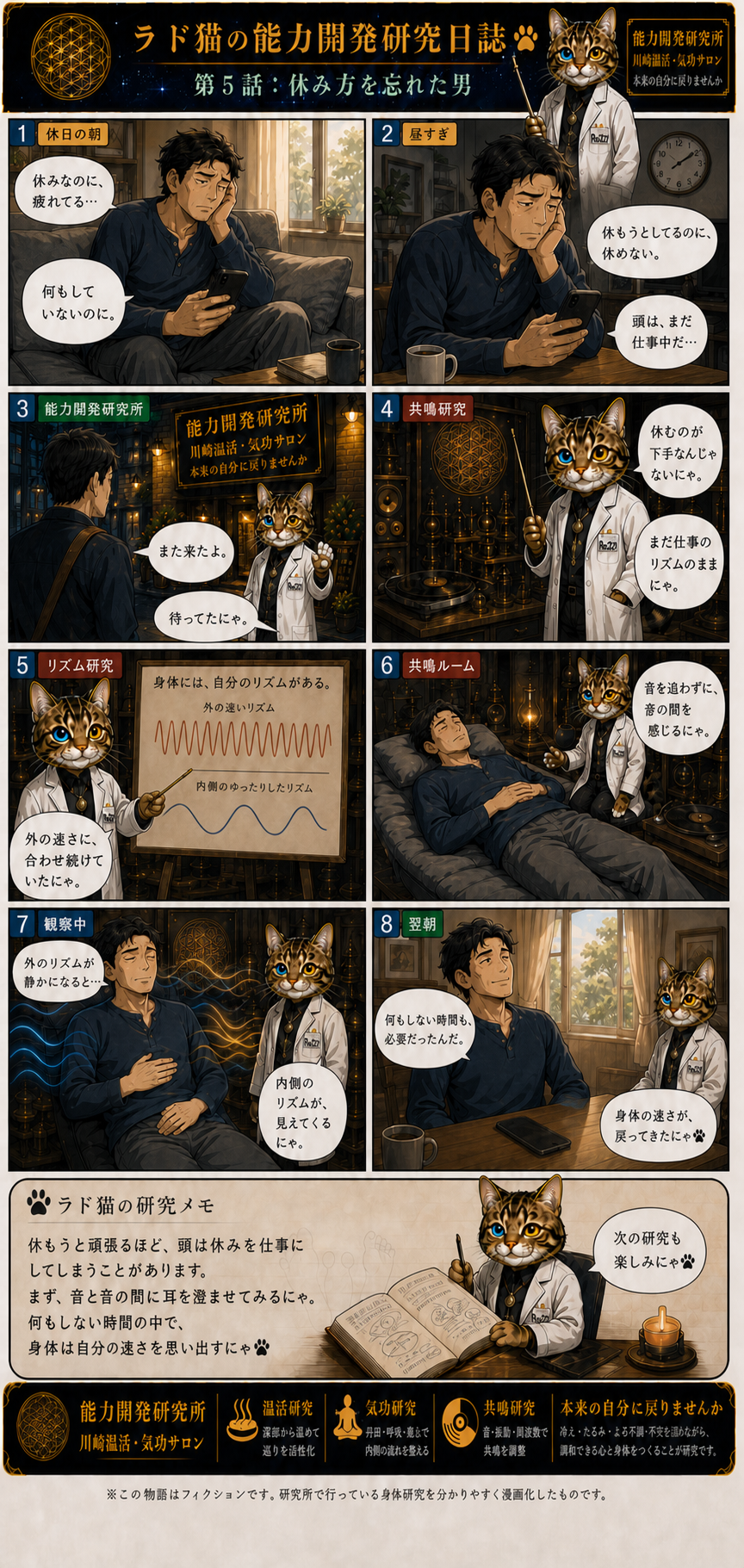ラド猫の能力開発研究日誌 第5話 休み方を忘れた男