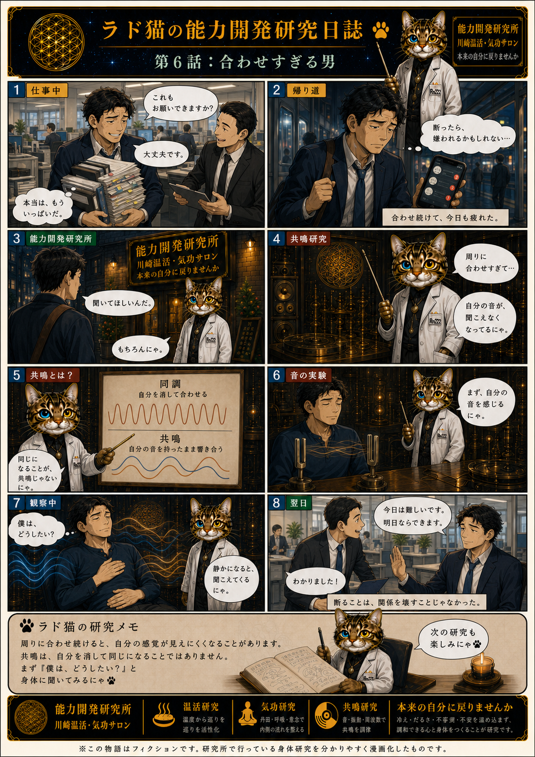 ラド猫の能力開発研究日誌 第6話 合わせすぎる男